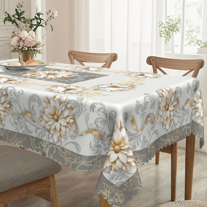 Elegante wasserdichte geprägte Blumentischdecke