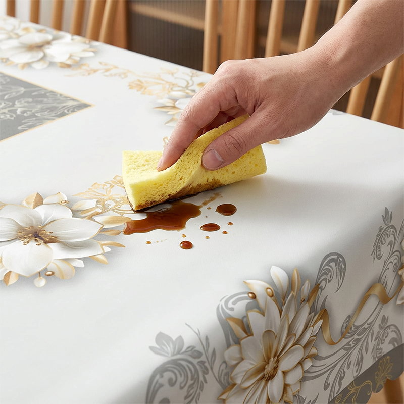 Elegante wasserdichte geprägte Blumentischdecke