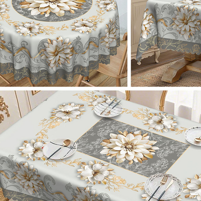 Elegante wasserdichte geprägte Blumentischdecke