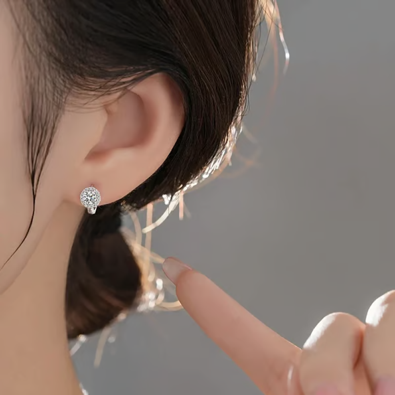 Brillante Faux-Moissanit-Ohrringe für Frauen