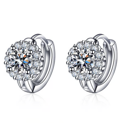 Brillante Faux-Moissanit-Ohrringe für Frauen