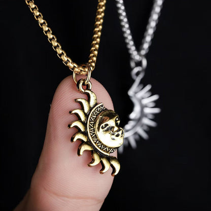 🎁Valentinstagsgeschenk🔥 Sonnen- und Mond-Anhänger-Set