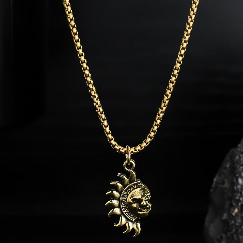 🎁Valentinstagsgeschenk🔥 Sonnen- und Mond-Anhänger-Set