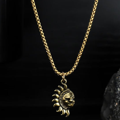 🎁Valentinstagsgeschenk🔥 Sonnen- und Mond-Anhänger-Set