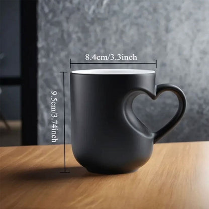☕ ❤️ Keramikbecher mit farbwechselndem, herzförmigem Henkel – Wärmesensitive Farbe, stilvoll & einzigartig – Perfekt für Kaffee, Tee oder als liebevolles Geschenk – wechselt die Farbe bei Hitze und verbreitet Freude ✨🎁