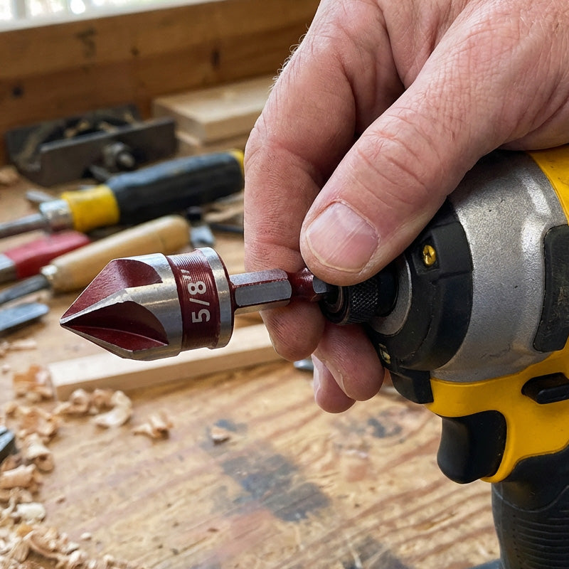 ✨ Hochkarbonstahl-Senkbohrer-Set — Professioneller Präzisionsbohrer für Holz und Metall! ✨