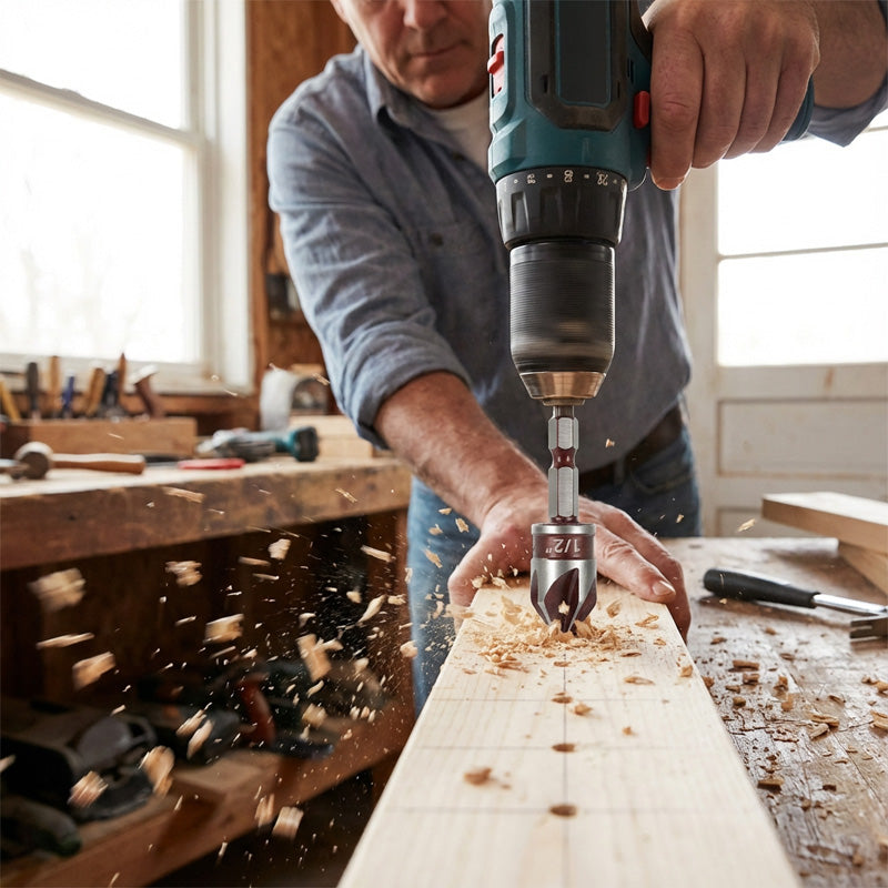 ✨ Hochkarbonstahl-Senkbohrer-Set — Professioneller Präzisionsbohrer für Holz und Metall! ✨