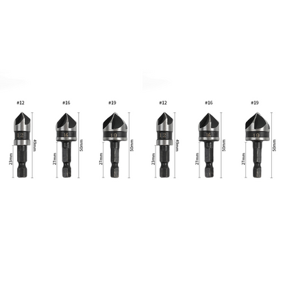 ✨ Hochkarbonstahl-Senkbohrer-Set — Professioneller Präzisionsbohrer für Holz und Metall! ✨