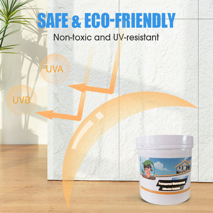 Transparenter wasserfester Kleb- & Dichtstoff