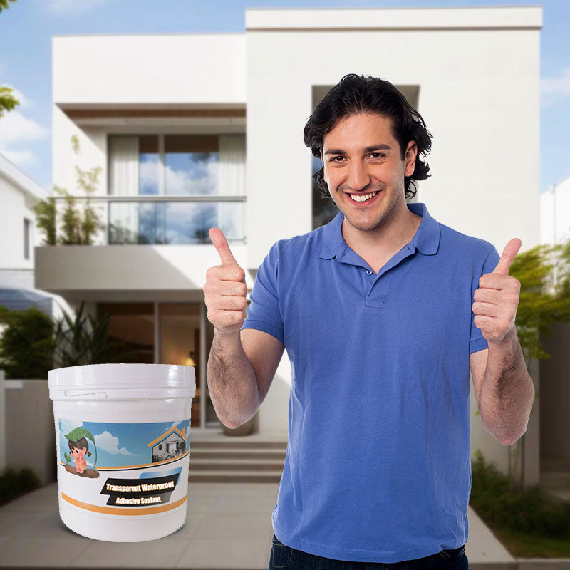Transparenter wasserfester Kleb- & Dichtstoff