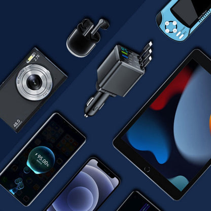 🔋 50% RABATT! 🚗 7-in-1 Einziehbares Schnell-Autoladegerät mit Spannungsanzeige – USB-C, Schnellladung & Perfekt für Den Täglichen Gebrauch 📱