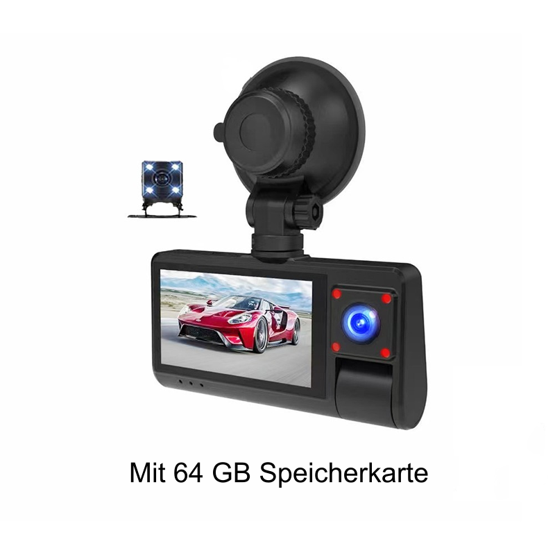 3-Kanal 1080P Dashcam mit WLAN