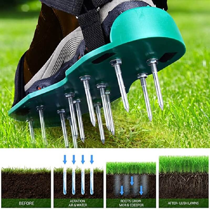 📢📢50 % Rabatt!! ⏰Rasenbelüftung Schuhe – 4,2 cm Erdnägel für Gartenpflege, Epoxidboden Spikes