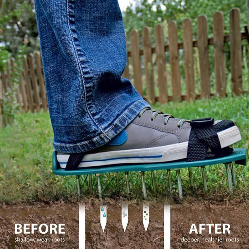 📢📢50 % Rabatt!! ⏰Rasenbelüftung Schuhe – 4,2 cm Erdnägel für Gartenpflege, Epoxidboden Spikes