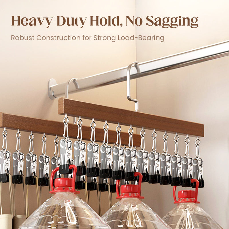 360° drehbarer Multi-Haken-Kleiderschrank-Organizer