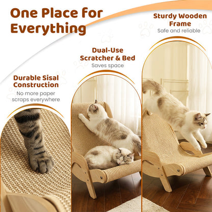 🐱 50% RABATT! ✨ 2-in-1-Kratzbaum aus Sisal – Neuheit 2026 – Platzsparend, Langlebig & Perfekt zum Krallenwetzen 🏠