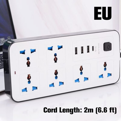 🔌 50 % RABATT ⚡ Mehrfachsteckdose mit langer Verlängerungsschnur – USB-Ports inklusive, Überspannungsschutz & kompaktes Design 📱