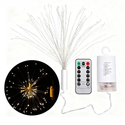 📢📢50 % RABATT! ⏰Weihnachtsfeuerwerk LED-Lichterkette aus Kupferdraht