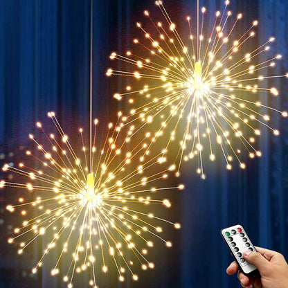 📢📢50 % RABATT! ⏰Weihnachtsfeuerwerk LED-Lichterkette aus Kupferdraht
