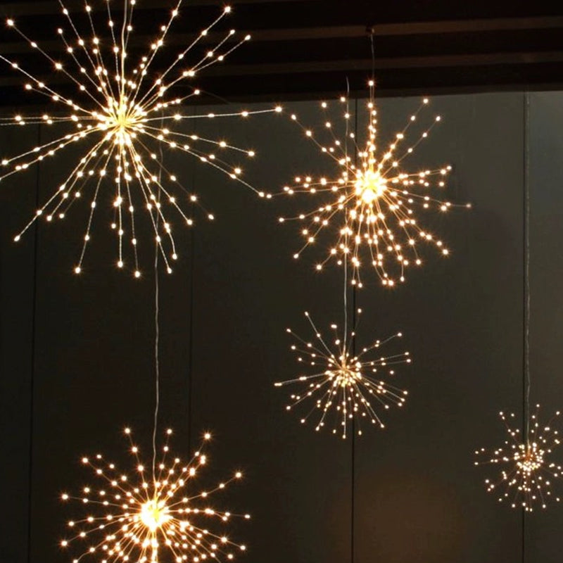 📢📢50 % RABATT! ⏰Weihnachtsfeuerwerk LED-Lichterkette aus Kupferdraht