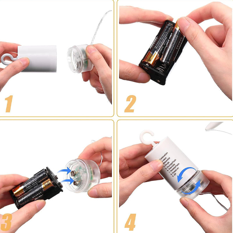 📢📢50 % RABATT! ⏰Weihnachtsfeuerwerk LED-Lichterkette aus Kupferdraht