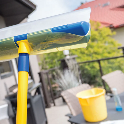 💎 Kratzerfreies 5-teiliges Rakelset – Streifenfreie Glasreinigung mit Teleskopgriff, Mikrofaser & Silikonklinge 🪟🧽