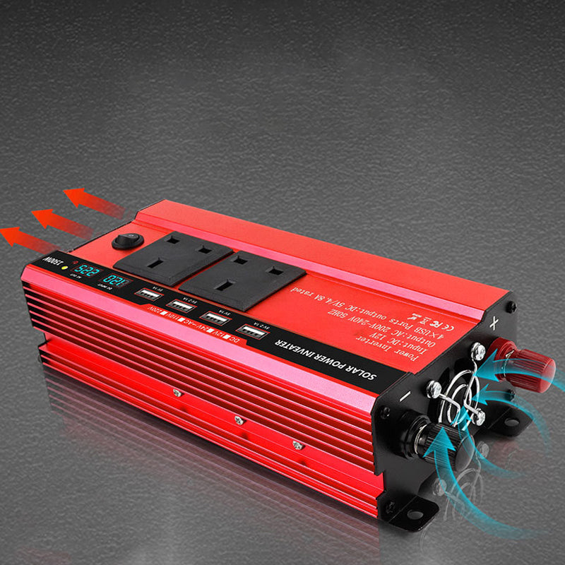 1500W Spannungswandler fürs Auto mit 4 USB-Anschlüssen