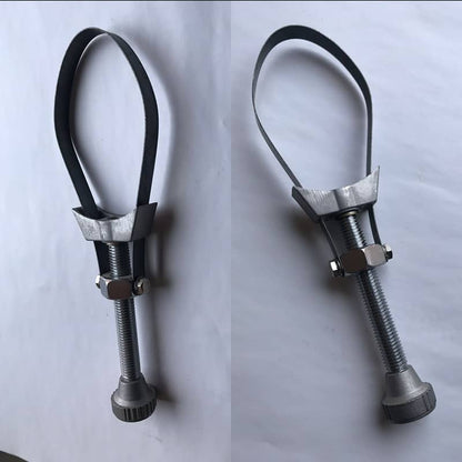 🔧 Verstellbarer Stahlband-Filterschlüssel – Für Ölfilter, Armaturen & Mehr – Robuster Stahl, Bis 120mm, Ideal für Kfz & DIY