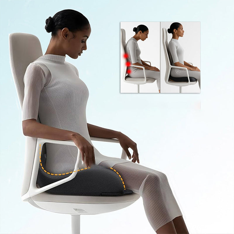🪑 50% RABATT ! ✨ Ergonomisches Sitzkissen mit Lordosenstütze – Atmungsaktiver Sitzkomfort für Büro & Auto 🧘‍♂️
