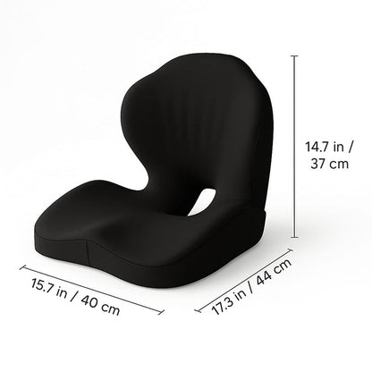 🪑 50% RABATT ! ✨ Ergonomisches Sitzkissen mit Lordosenstütze – Atmungsaktiver Sitzkomfort für Büro & Auto 🧘‍♂️
