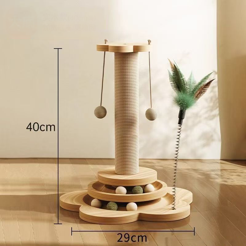 Multifunktionaler Kratzbaum für Katzen mit Spielzeug