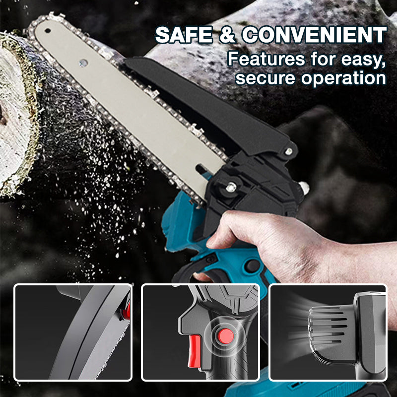 🔥 Zeitlich begrenzte Aktion: 50 % Rabatt 🔥 6-Zoll-Akku-Minikettensäge mit 2 ✨ Akkus Kabellos und tragbar, ideal zum Zurückschneiden und zur Holzfällung