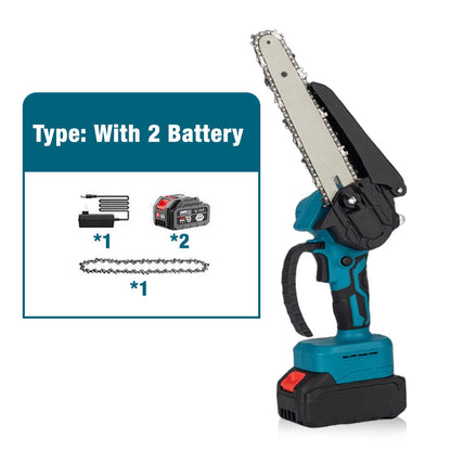 🔥 Zeitlich begrenzte Aktion: 50 % Rabatt 🔥 6-Zoll-Akku-Minikettensäge mit 2 ✨ Akkus Kabellos und tragbar, ideal zum Zurückschneiden und zur Holzfällung