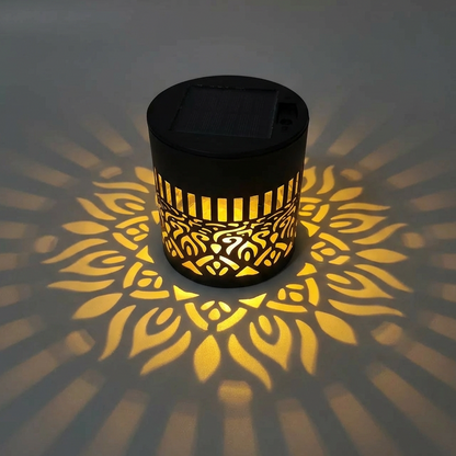 ☀️ Solar-Mandalaleuchte für Garten & Terrasse – 2-in-1 Bodenlampe & Wandleuchte – Ornamentale Lichtdeko mit Vintage-Effekt – Rostfrei & Langlebig