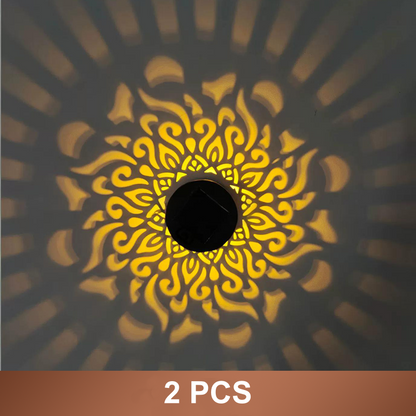☀️ Solar-Mandalaleuchte für Garten & Terrasse – 2-in-1 Bodenlampe & Wandleuchte – Ornamentale Lichtdeko mit Vintage-Effekt – Rostfrei & Langlebig