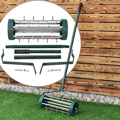 🌿 T-Griff Gartenhacke / Belüfter – Robuster Eisen-Unkrautstecher für Rasen & Beet – Ergonomischer Handvertikutierer mit rutschfestem Griff