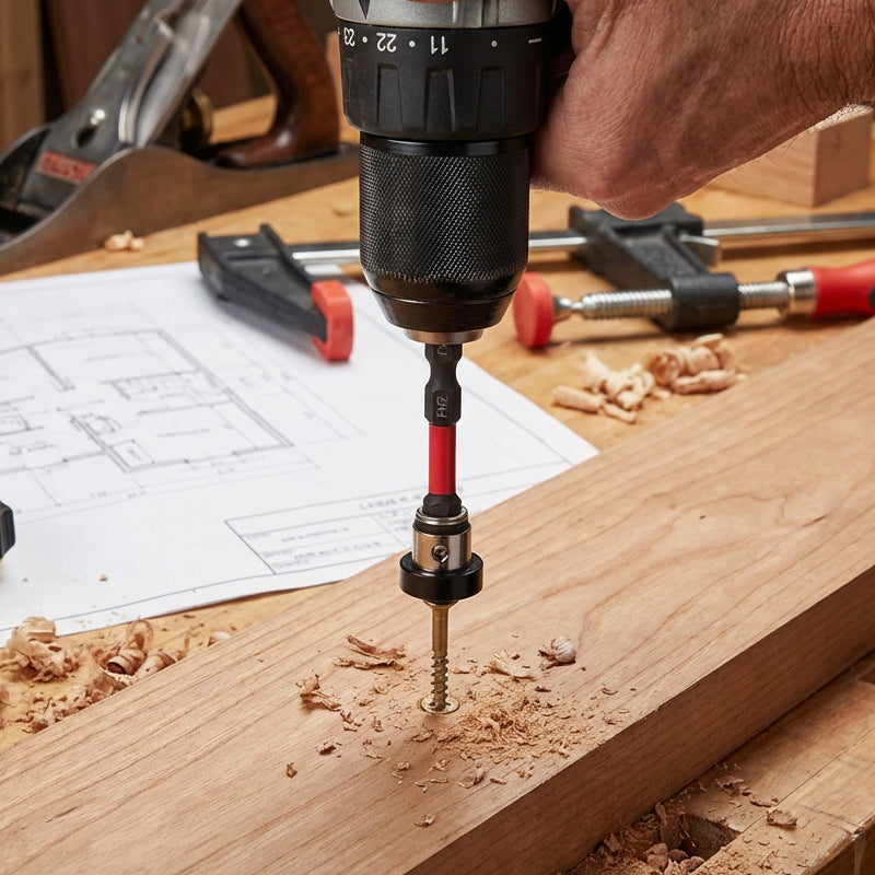 Einstellbarer Tiefenanschlag PH2 Schraubendreher-Bit-Set