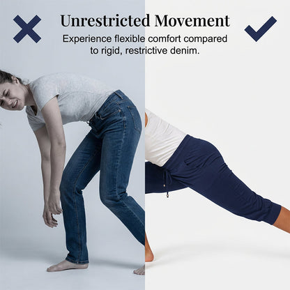 👖 50% RABATT! 🔥 Damen 3/4 Jogginghose – Strickstoff, Hoher Bund mit Kordelzug & Praktische Taschen für Sport & Freizeit 🌸