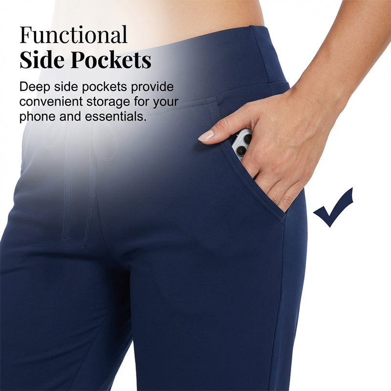 👖 50% RABATT! 🔥 Damen 3/4 Jogginghose – Strickstoff, Hoher Bund mit Kordelzug & Praktische Taschen für Sport & Freizeit 🌸