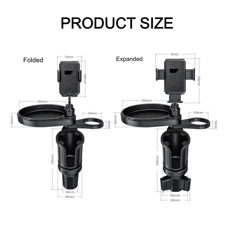 4-in-1 Drehbarer Getränkehalter-Expander fürs Auto