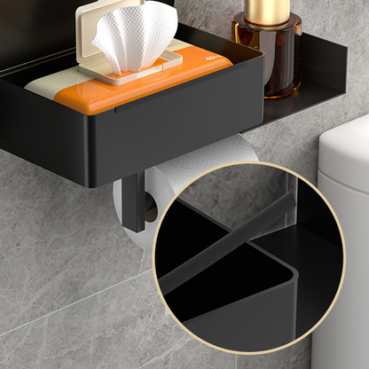 🧻 Toilettenpapierhalter mit Ablage und Fach – ohne Bohren, einfache Montage