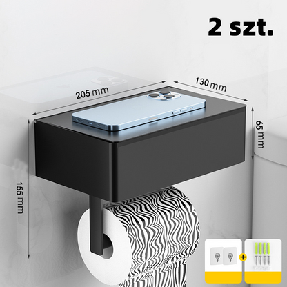 🧻 Toilettenpapierhalter mit Ablage und Fach – ohne Bohren, einfache Montage