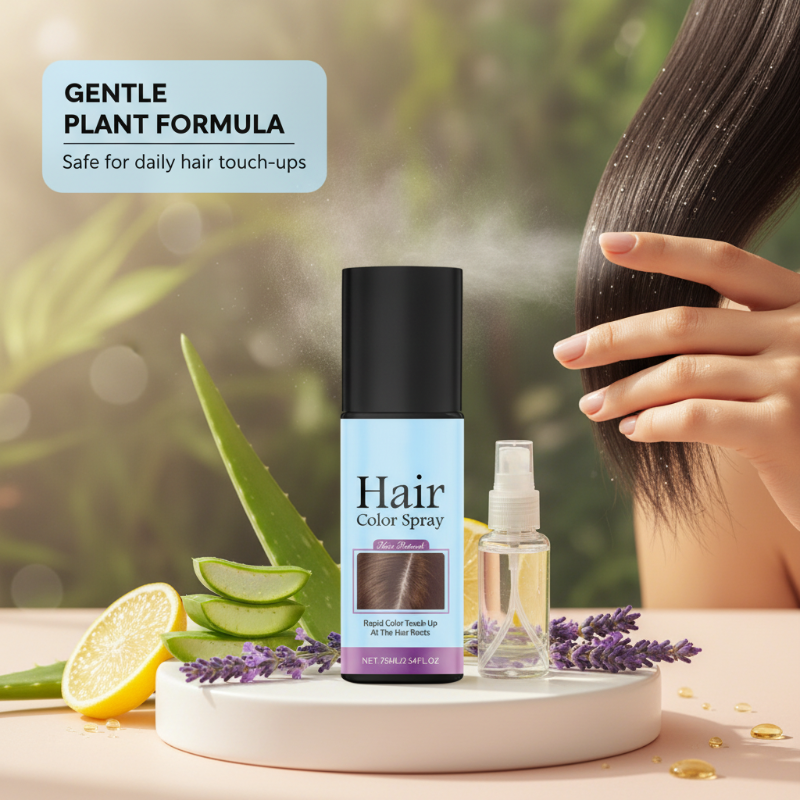 Temporäres Haarfärbespray für die Haarwurzeln