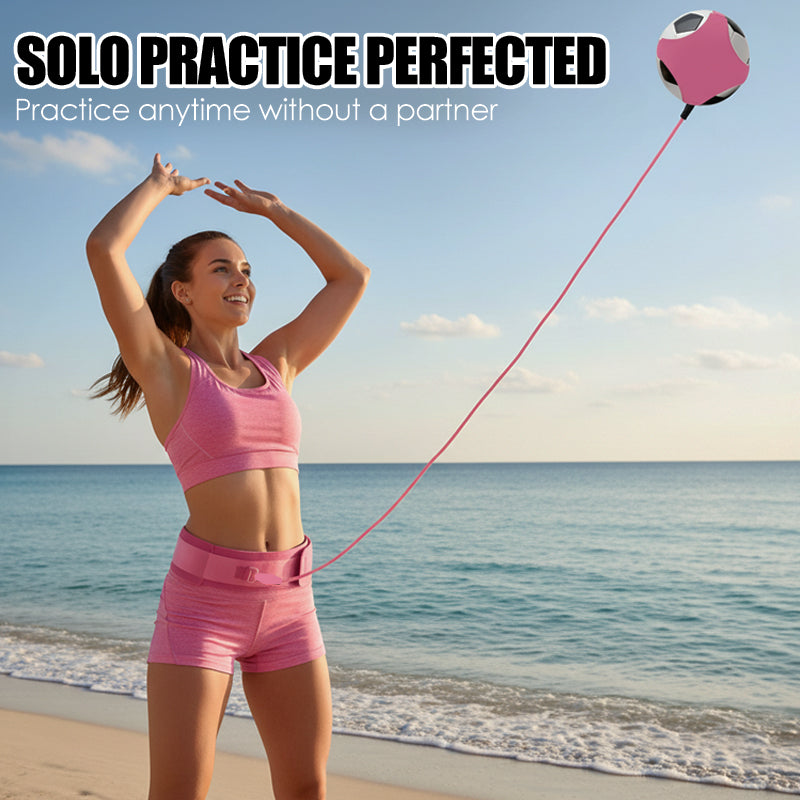 📢📢50% RABATT !! ⏰Volleyball-Trainingshilfe mit elastischer Kordel – 50% Rabatt! Solo-Aufschlag- & Angriffstraining, verstellbarer Hüftgurt, 2 Hand-Trainer – Technik schnell verbessern. 🎯