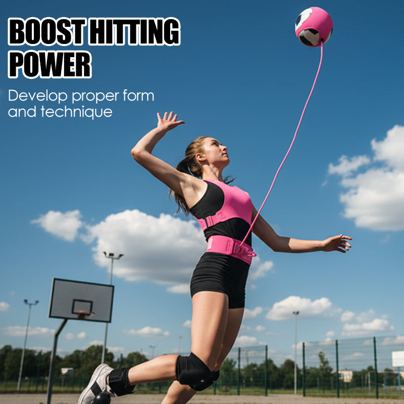 📢📢50% RABATT !! ⏰Volleyball-Trainingshilfe mit elastischer Kordel – 50% Rabatt! Solo-Aufschlag- & Angriffstraining, verstellbarer Hüftgurt, 2 Hand-Trainer – Technik schnell verbessern. 🎯