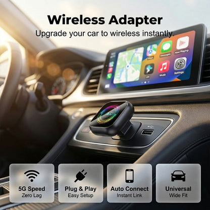 Kabelloser Auto-Adapter mit RGB-Licht