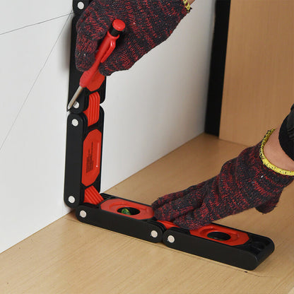 Klappbare Wasserwaage mit Winkelmesser – Ausziehbar & Flexibel