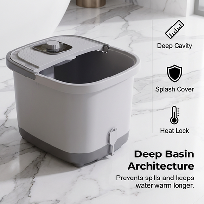 🛁🌡️ Automatisches Fußbad mit Wärme & Massage – Vollautomatisch, Rollmassage für entspannende Fußpflege