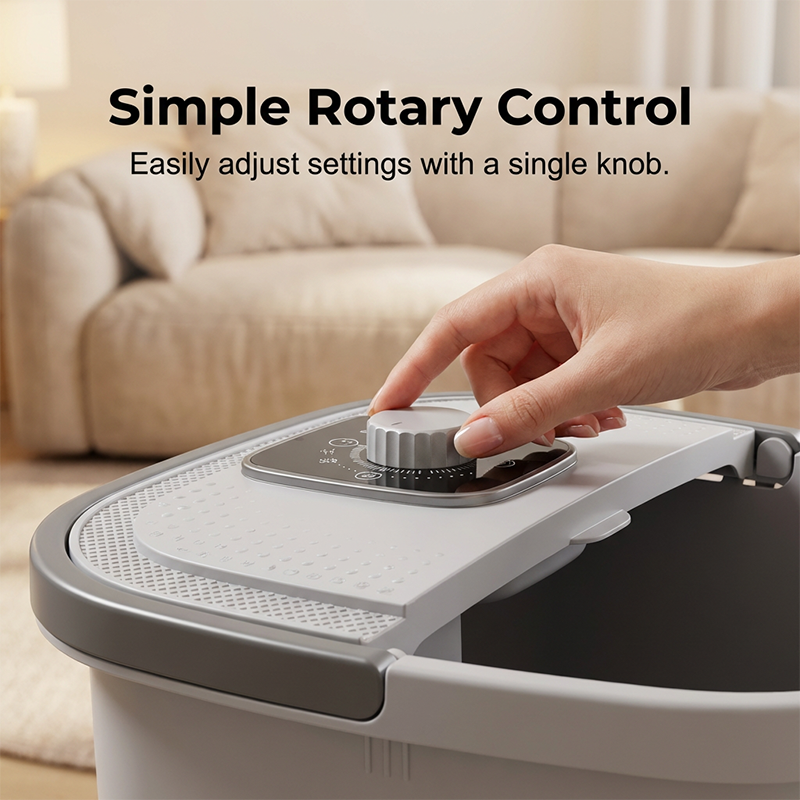 🛁🌡️ Automatisches Fußbad mit Wärme & Massage – Vollautomatisch, Rollmassage für entspannende Fußpflege