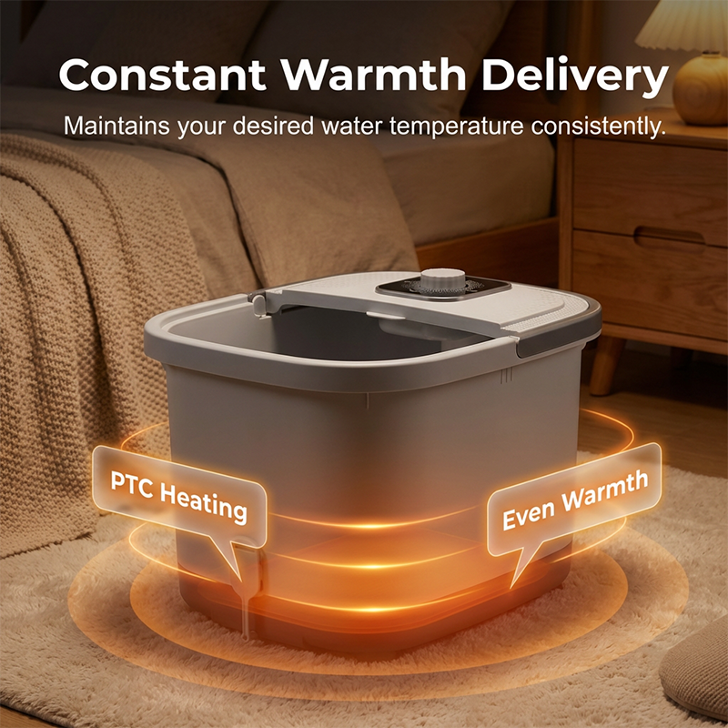 🛁🌡️ Automatisches Fußbad mit Wärme & Massage – Vollautomatisch, Rollmassage für entspannende Fußpflege